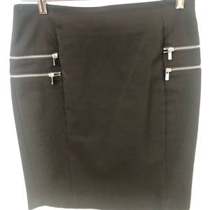 Zipper pencil skirt